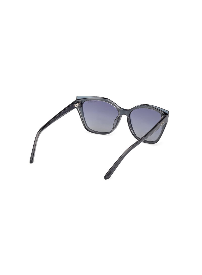 SKECHERS FULL RIM SE0015492D55 WOMEN CAT EYE INJECTED SUNGLASSES - Image 5